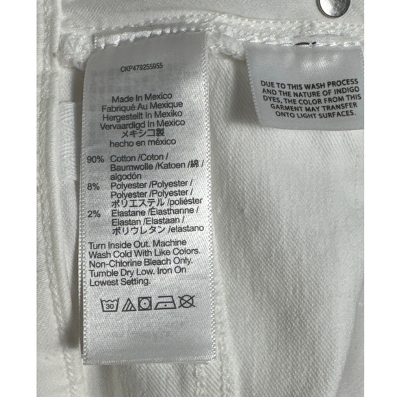 NWT Madewell Flared Wide-Leg Crop Jeans in Pure White Size 26 - Picture 12 of 16